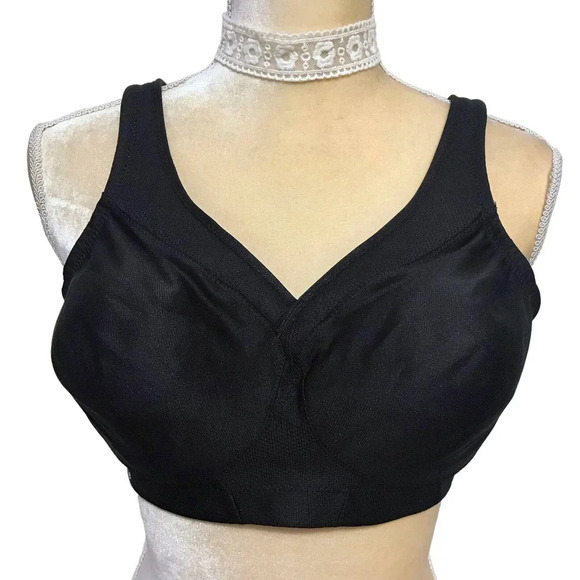 Glamorise NWOT Black Unlined Bra Women 38B - Picture 1 of 10